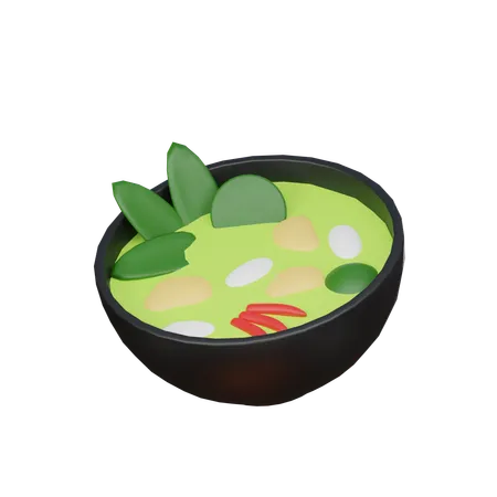 Pork green curry  3D Icon