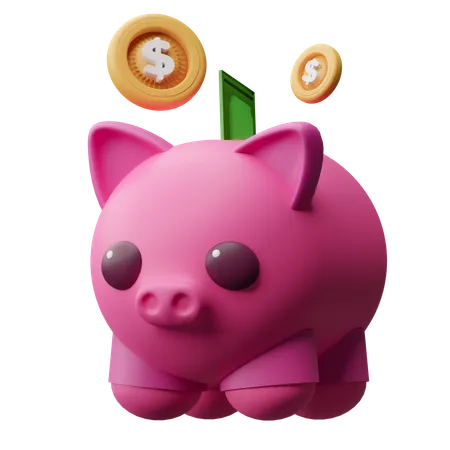 Poupança porquinho  3D Icon