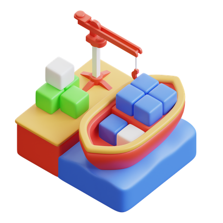 Port  3D Icon