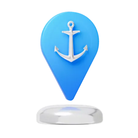 Port Location  3D Icon