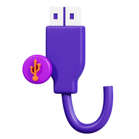 Port USB  3D Icon
