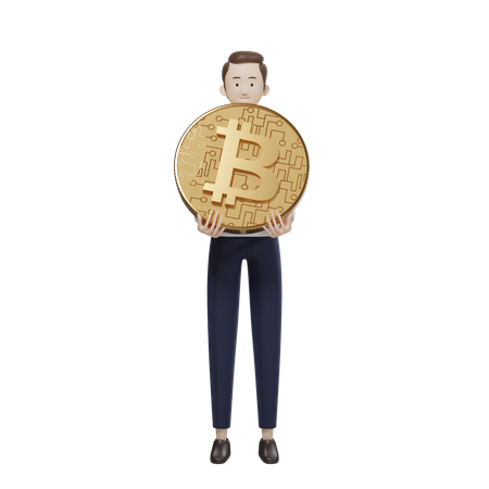 Titular de bitcoin  3D Illustration