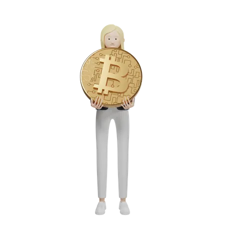 Titular de bitcoin  3D Illustration
