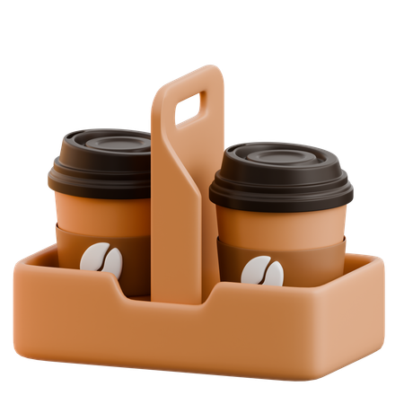 Porta-copos de café  3D Icon