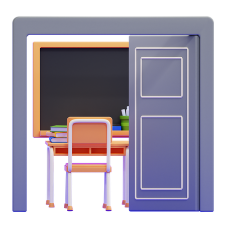 Porta da sala de aula  3D Icon