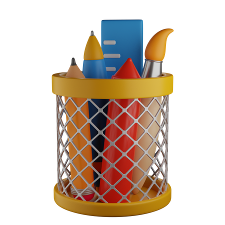 Porta-lápis  3D Illustration