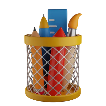 Porta-lápis  3D Illustration