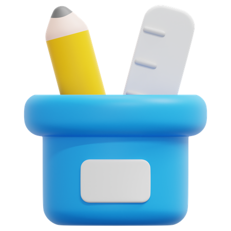 Pote de lápis  3D Icon