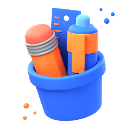 Porta lápis  3D Icon