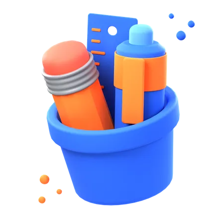 Porta lápis  3D Icon