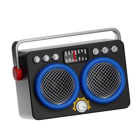 Portable Bluetooth Speaker With Grills  3D Icon