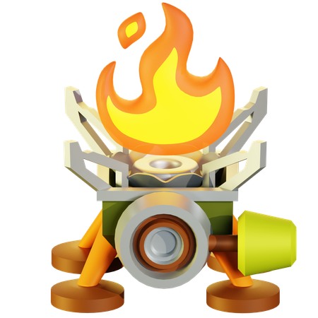 Portable Camping Stove  3D Icon