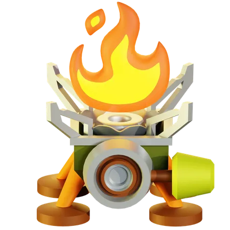 Portable Camping Stove  3D Icon