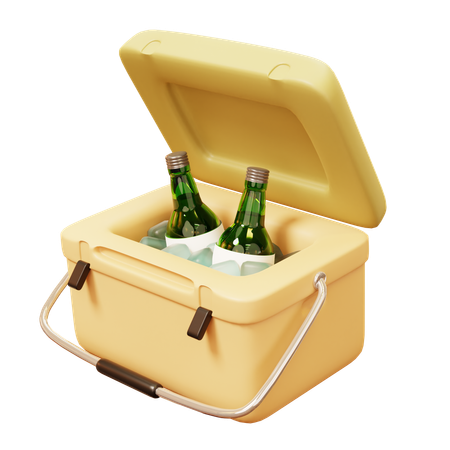 Portable Cooler With Beer  3D Icon