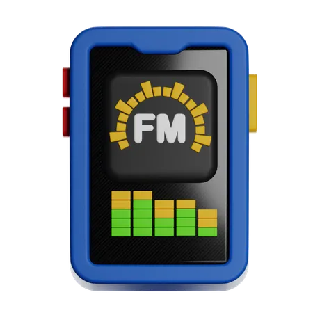 Portable Fm Radio Device  3D Icon