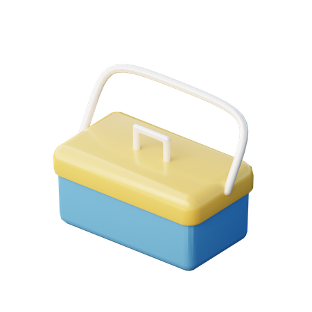 Portable Freezer Box 3D Illustration