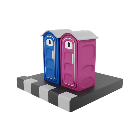 Portable Toilet  3D Illustration