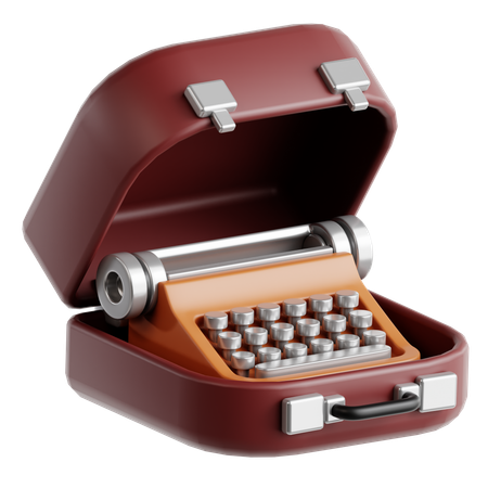 Portable Typewriter  3D Icon