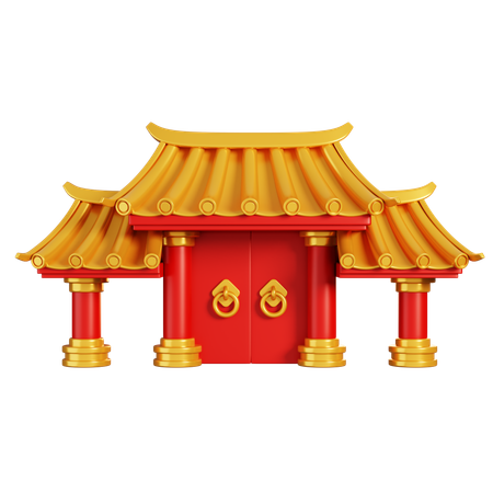 Portão chinês  3D Icon