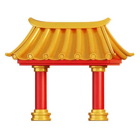 Portão chinês  3D Icon