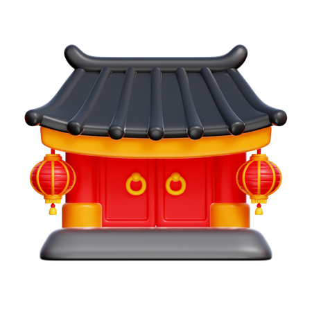 Portão chinês  3D Icon