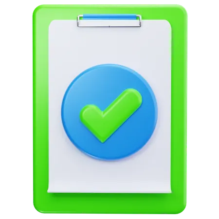 Portapapeles aprobado  3D Icon