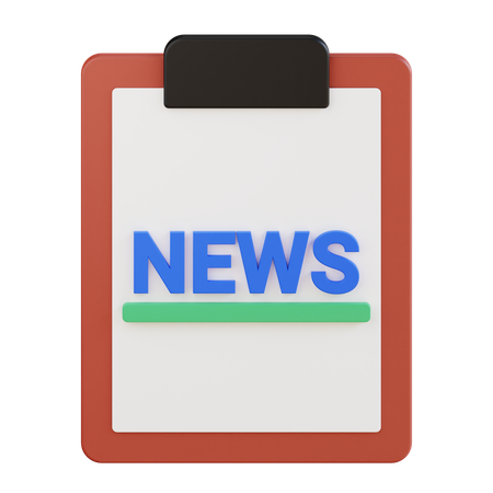 Portapapeles Noticias  3D Icon