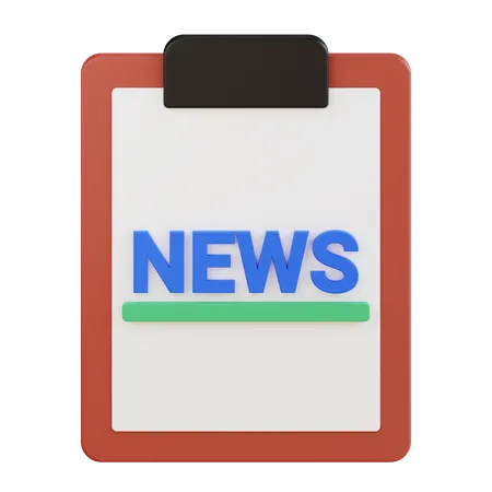 Portapapeles Noticias  3D Icon