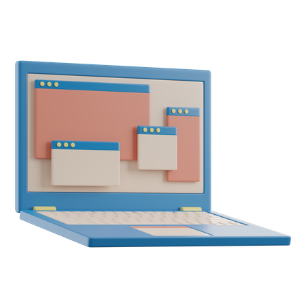 Computadora portátil  3D Illustration