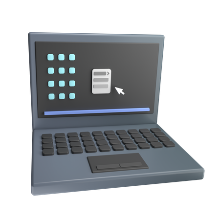 Computadora portátil  3D Illustration