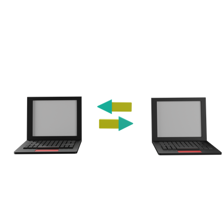 Computadora portátil conectada  3D Icon