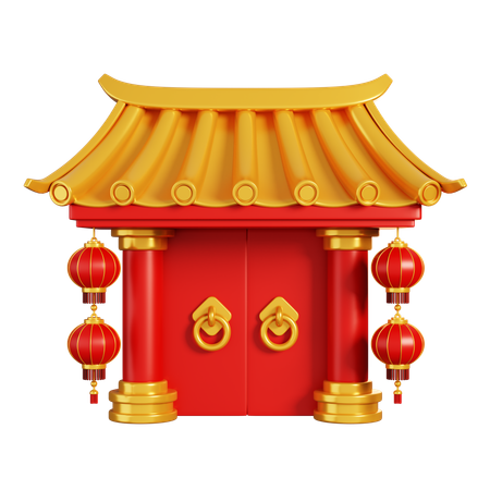 Porte chinoise  3D Icon