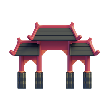 Porte chinoise  3D Icon