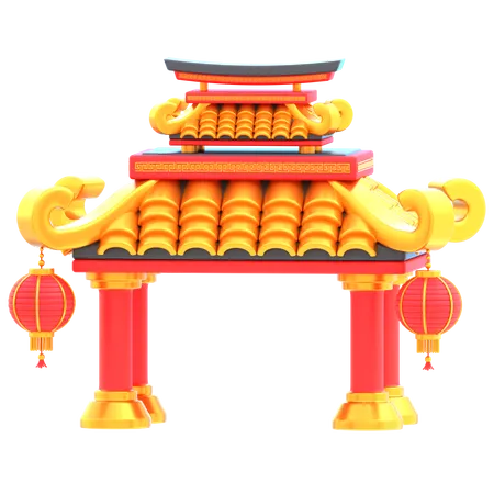 Porte chinoise  3D Icon