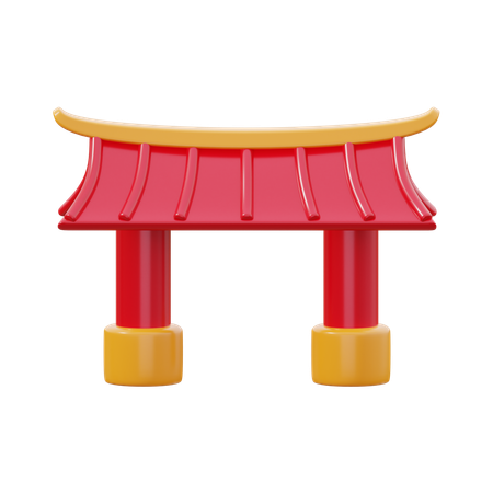 Porte chinoise  3D Icon