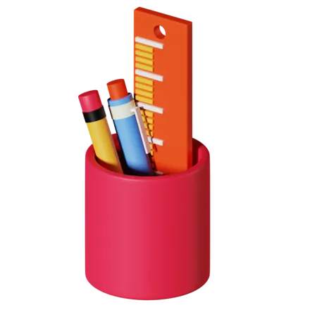 Porte-crayons  3D Illustration