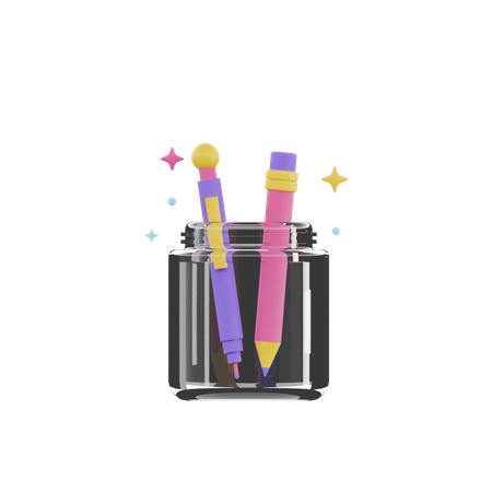 Porte-crayons  3D Icon