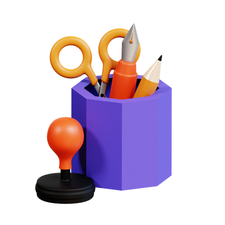 Porte-crayons  3D Icon