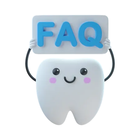 FAQ sur la tenue des dents  3D Illustration