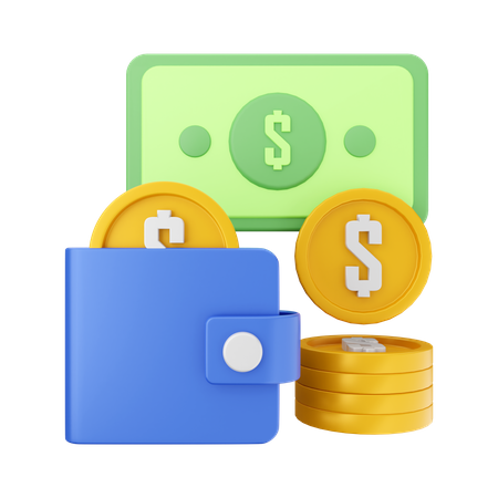 Portefeuille d'argent  3D Icon