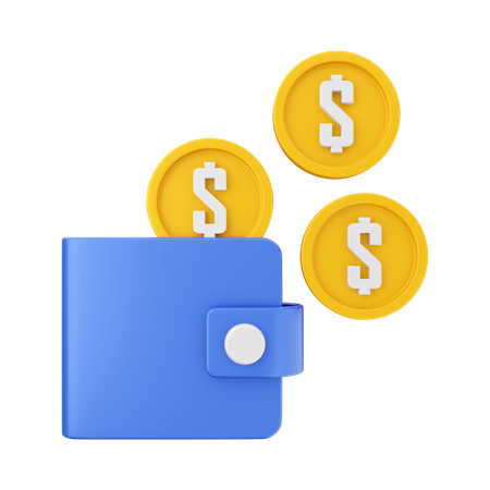 Portefeuille d'argent  3D Icon