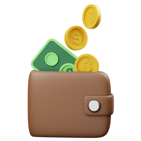 Portefeuille d'argent  3D Icon