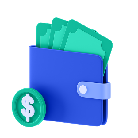 Portefeuille d'argent  3D Icon