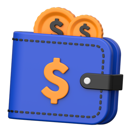 Portefeuille d'argent  3D Icon