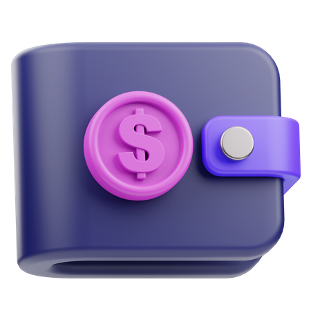 Portefeuille d'argent  3D Icon