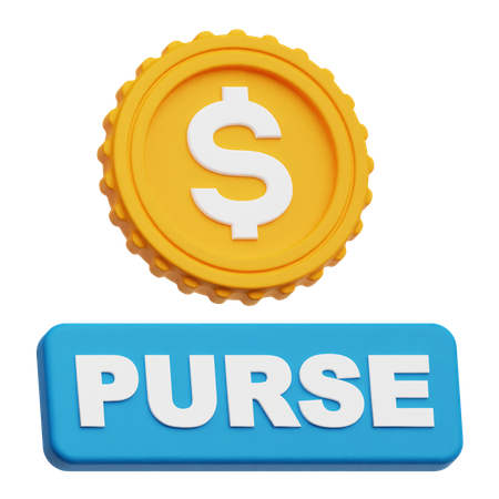 Sac à main en dollars  3D Icon