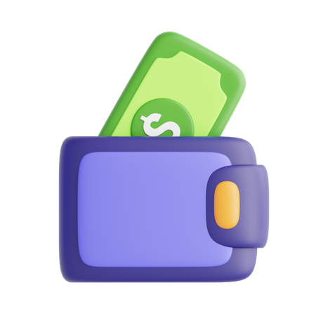Portefeuille d'argent  3D Icon