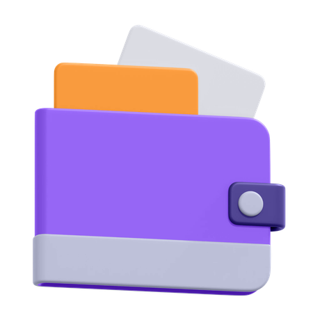 Portefeuille d'argent  3D Icon