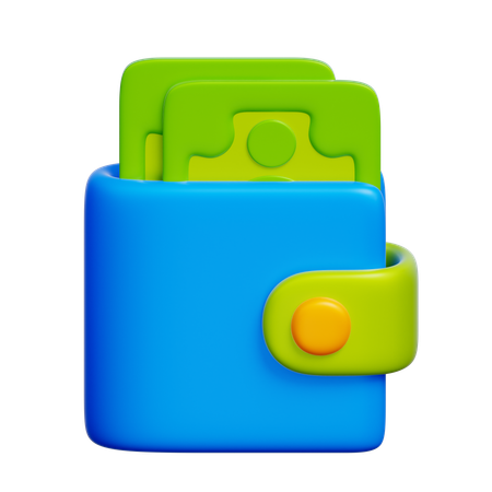 Portefeuille d'argent  3D Icon