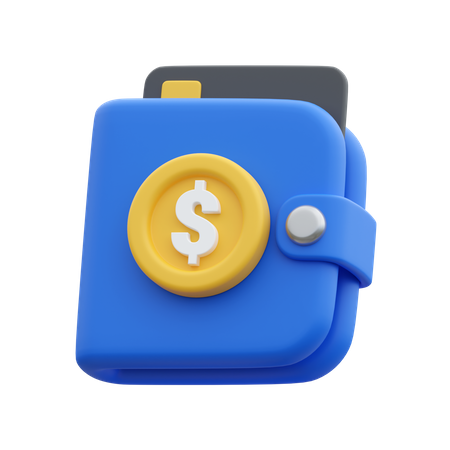 Portefeuille d'argent  3D Icon